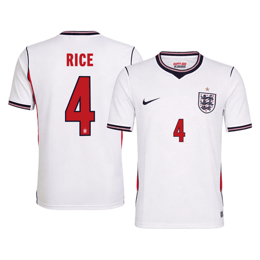 RICE #4 England Hazai Világbajnoki Mez 2026 Fehér