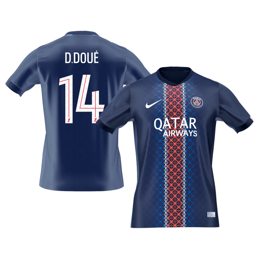 D.DOUÉ #14 PSG Hazai Futball Mez 2025/26 Sötétkék