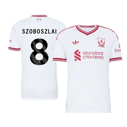 SZOBOSZLAI #8 Liverpool Játékos Verzió Idegenbeli Mez 2026/27 Fehér