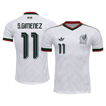 S.GIMENEZ #11 Mexico Játékos Verzió Idegenbeli Mez Világbajnoki 2026 Fehér