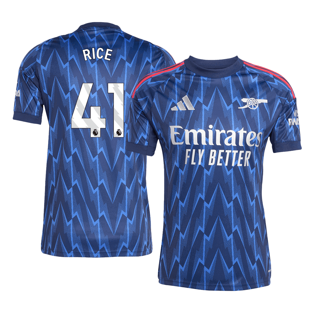 RICE #41 Arsenal Idegenbeli Soccer Mez 2025/26 Kék