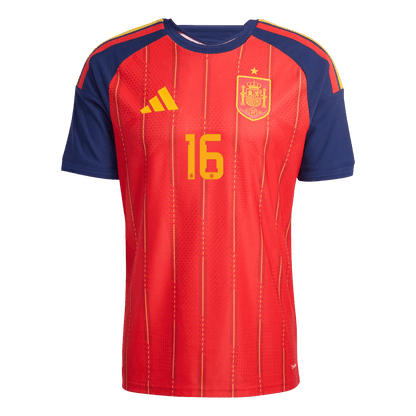 RODRIGO #16 Spain Játékos Verzió Hazai Mez Világbajnoki 2026 Piros
