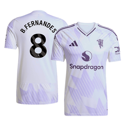 B.FERNANDES #8 Manchester United Idegenbeli Soccer Mez 2025/26 Fehér