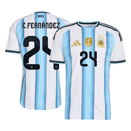 E. FERNÁNDEZ #24 Argentína Játékos Verzió Hazai Mez Világbajnoki 2026