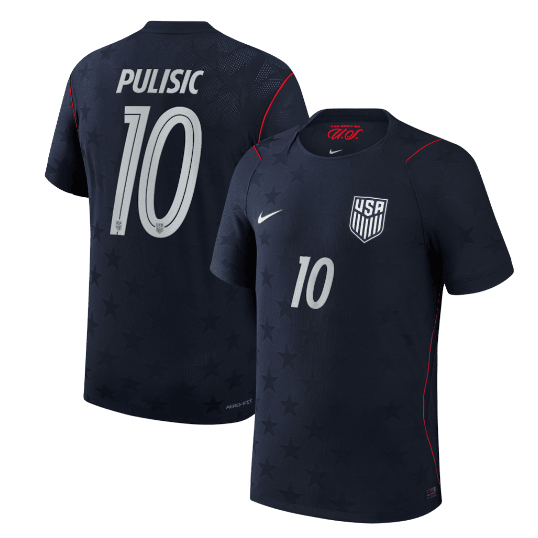 PULISIC #10 USA Játékos Verzió Idegenbeli Világbajnoki Mez 2026 Fekete