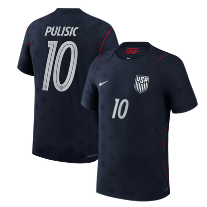 PULISIC #10 USA Játékos Verzió Idegenbeli Világbajnoki Mez 2026 Fekete