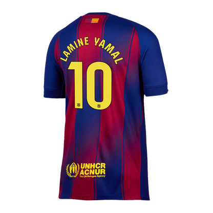 LAMINE YAMAL #10 Barcelona Otthon Soccer Mez 2025/26 Piros&Kék