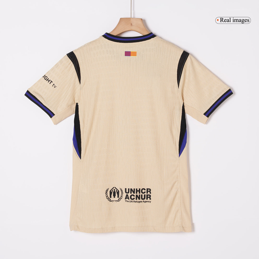 RAPHINHA #11 Hiteles Barcelona Idegenbeli Soccer Mez 2025/26 Sárga - UCL