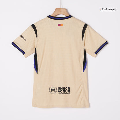 RAPHINHA #11 Hiteles Barcelona Idegenbeli Soccer Mez 2025/26 Sárga - UCL