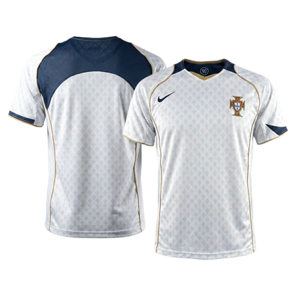 Portugal Idegenbeli Retro Futball Mez 2004 Fehér