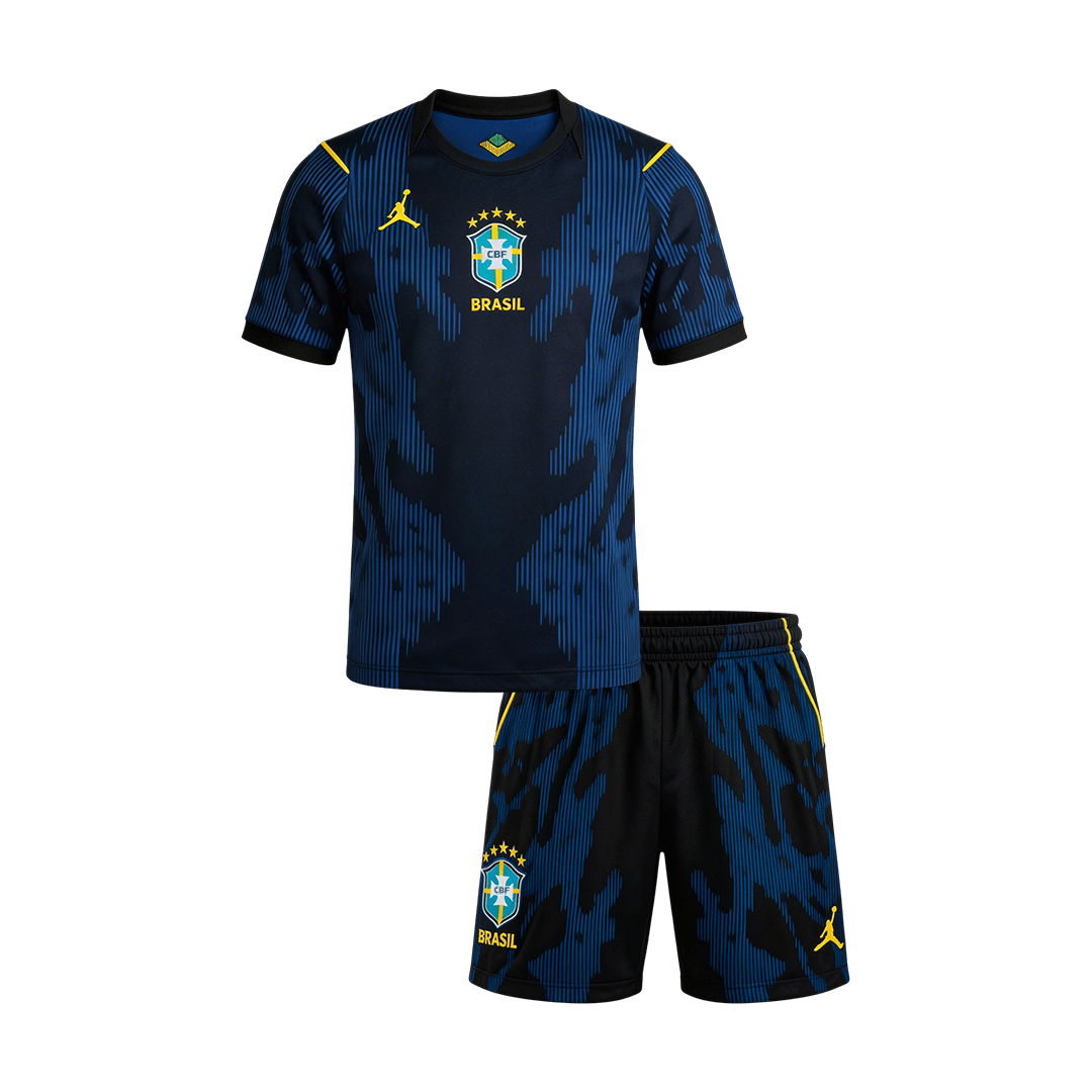 Brazil Gyerek Idegenbeli Világbajnoki Mez Készlet(Mez+Nadrág) 2026 Sötétkék