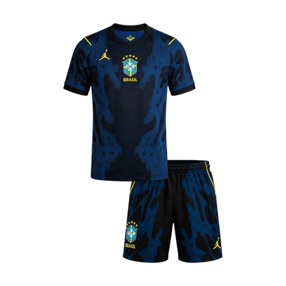 Brazil Gyerek Idegenbeli Világbajnoki Mez Készlet(Mez+Nadrág) 2026 Sötétkék