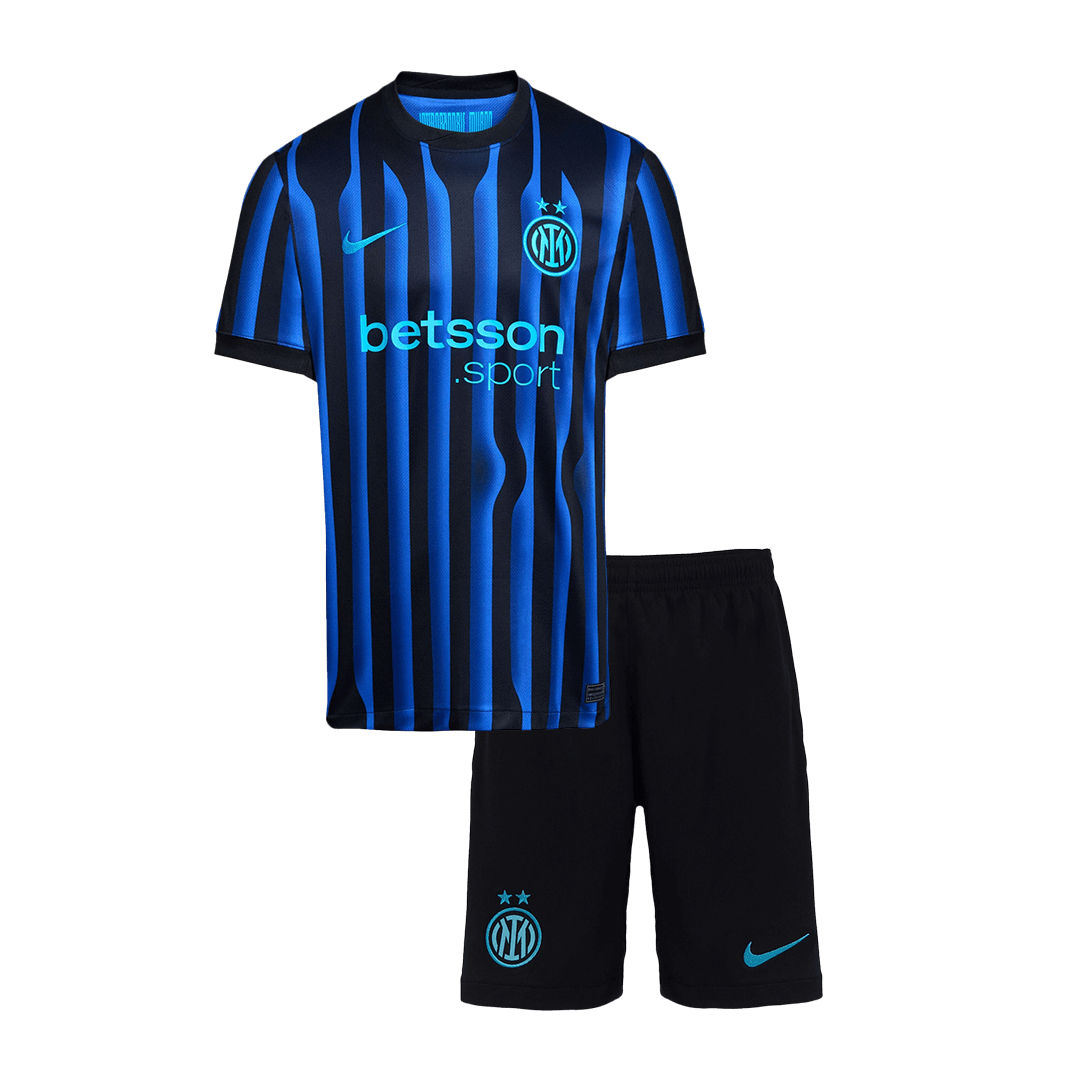 Kid's Inter Milan Otthon Soccer Mez Készlet(Mez+Rövidnadrág) 2025/26 Kék&Fekete