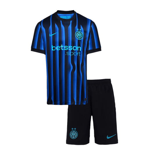 Kid's Inter Milan Otthon Soccer Mez Készlet(Mez+Rövidnadrág) 2025/26 Kék&Fekete