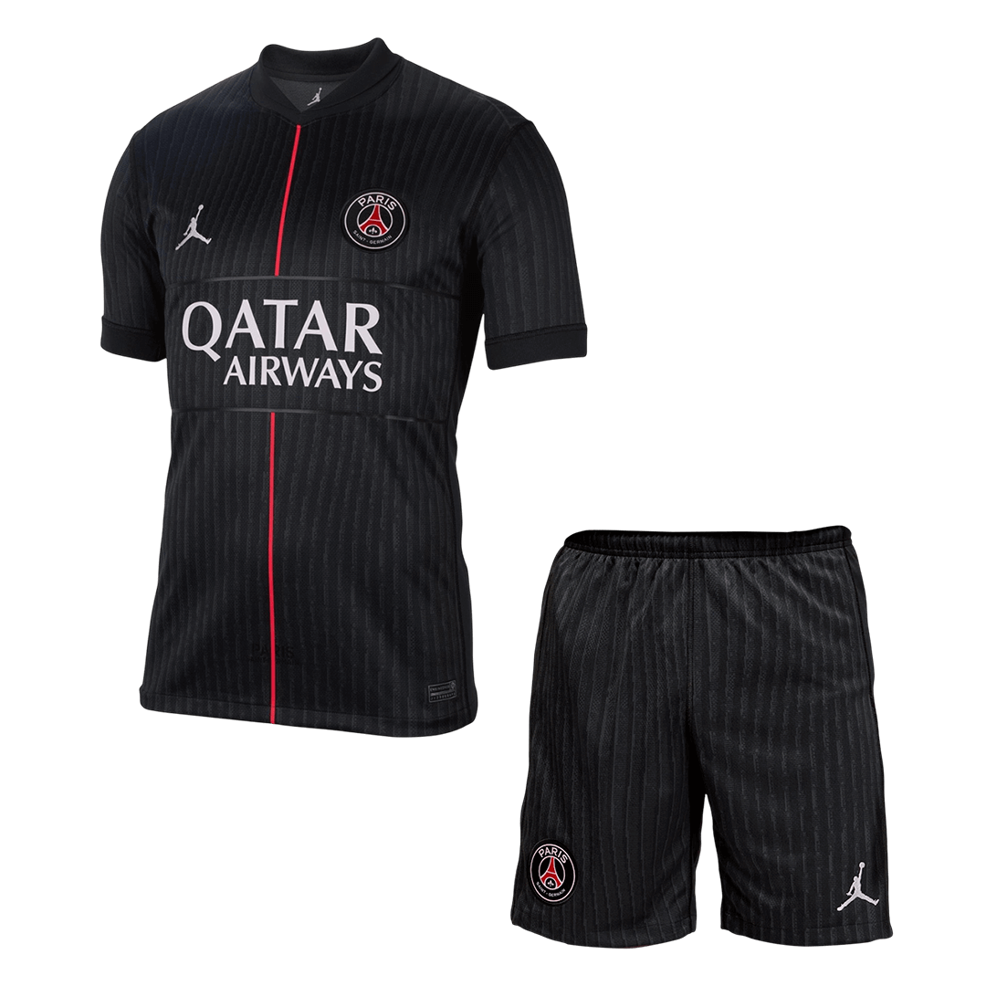 PSG Negyedik Mez Szett (Mez+Nadrág) 2025/26 Fekete