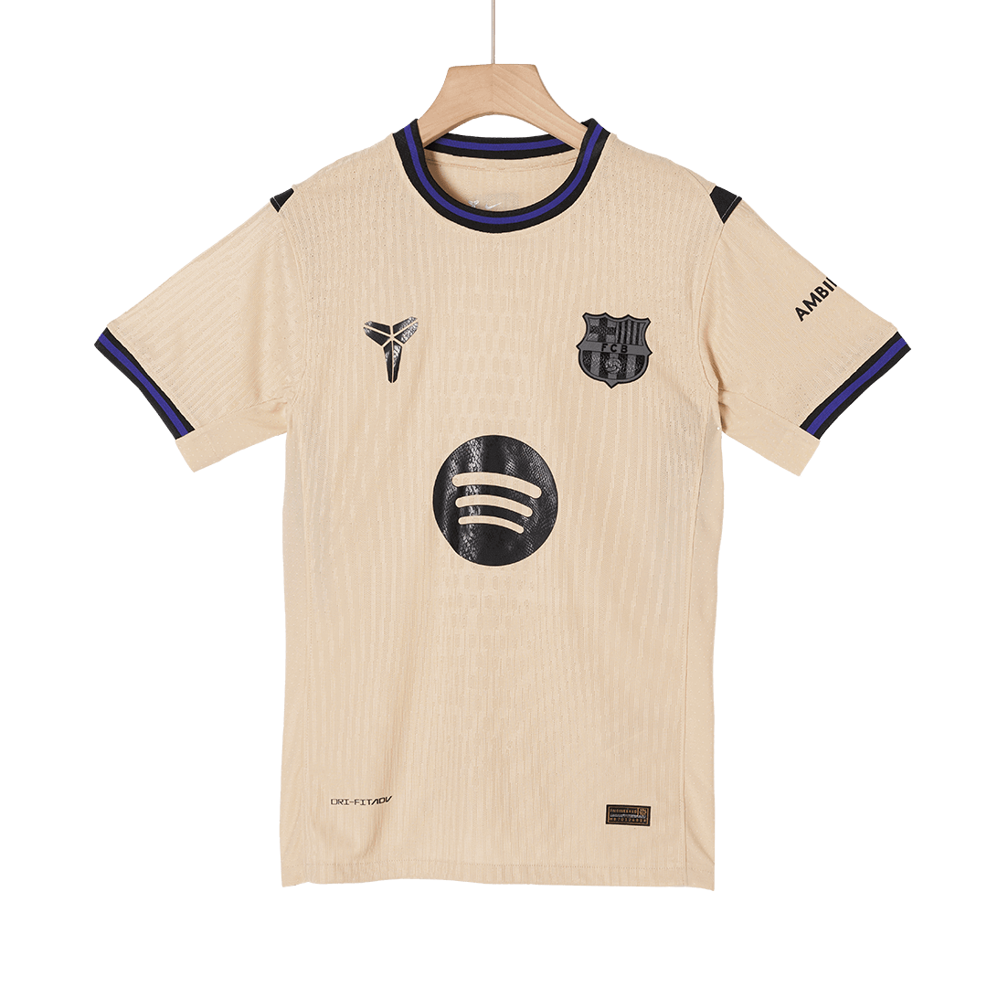 LAMINE YAMAL #10 Hiteles Barcelona Idegenbeli Soccer Mez 2025/26 Sárga - UCL