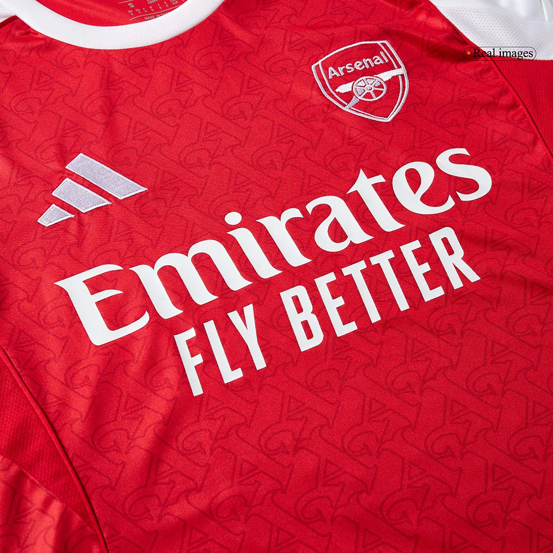 Arsenal Otthoni Hosszú Ujjú Soccer Mez 2025/26 Piros