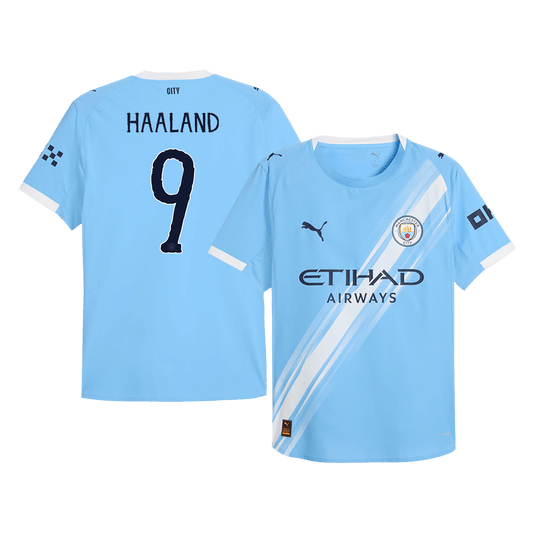 HAALAND #9 Manchester City Játékos Otthon Mez 2025/26 Kék