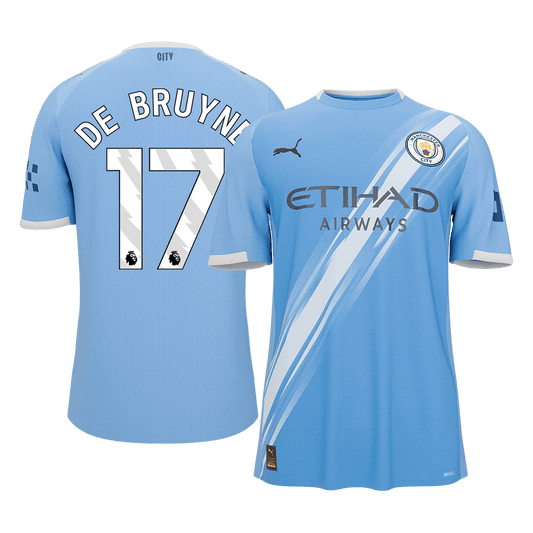 DE BRUYNE #17 Manchester City Otthoni Futball Mez 2025/26 Kék