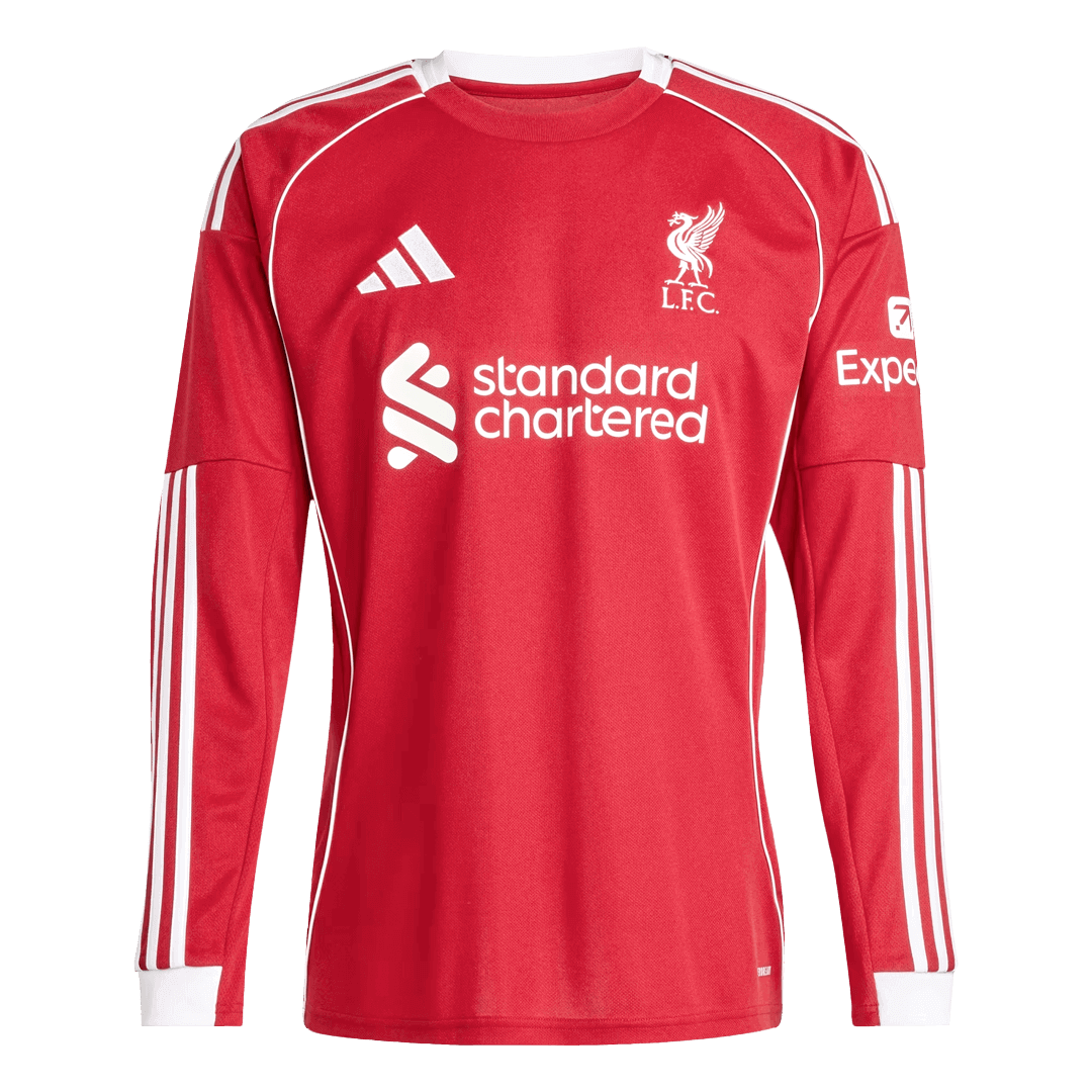 Liverpool Hazai Hosszú Ujjú Mez 2025/26 Piros