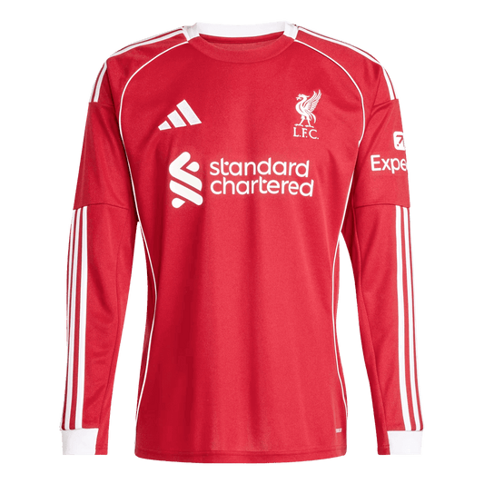 Liverpool Hazai Hosszú Ujjú Mez 2025/26 Piros