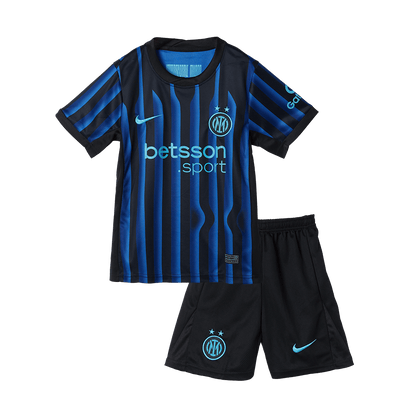 Kid's Inter Milan Otthon Soccer Mez Készlet(Mez+Rövidnadrág) 2025/26 Kék&Fekete
