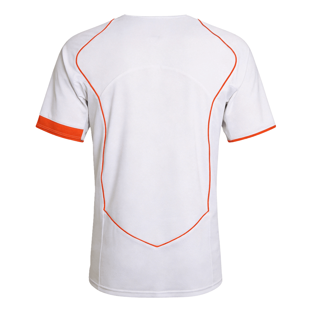 Netherlands Idegenbeli Retro Futball Mez 2004 Fehér