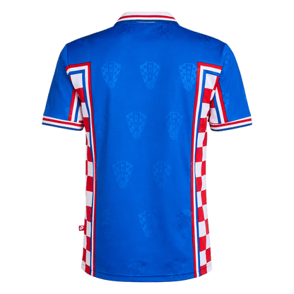Croatia Idegenbeli Retro Futball Mez 1998 Kék