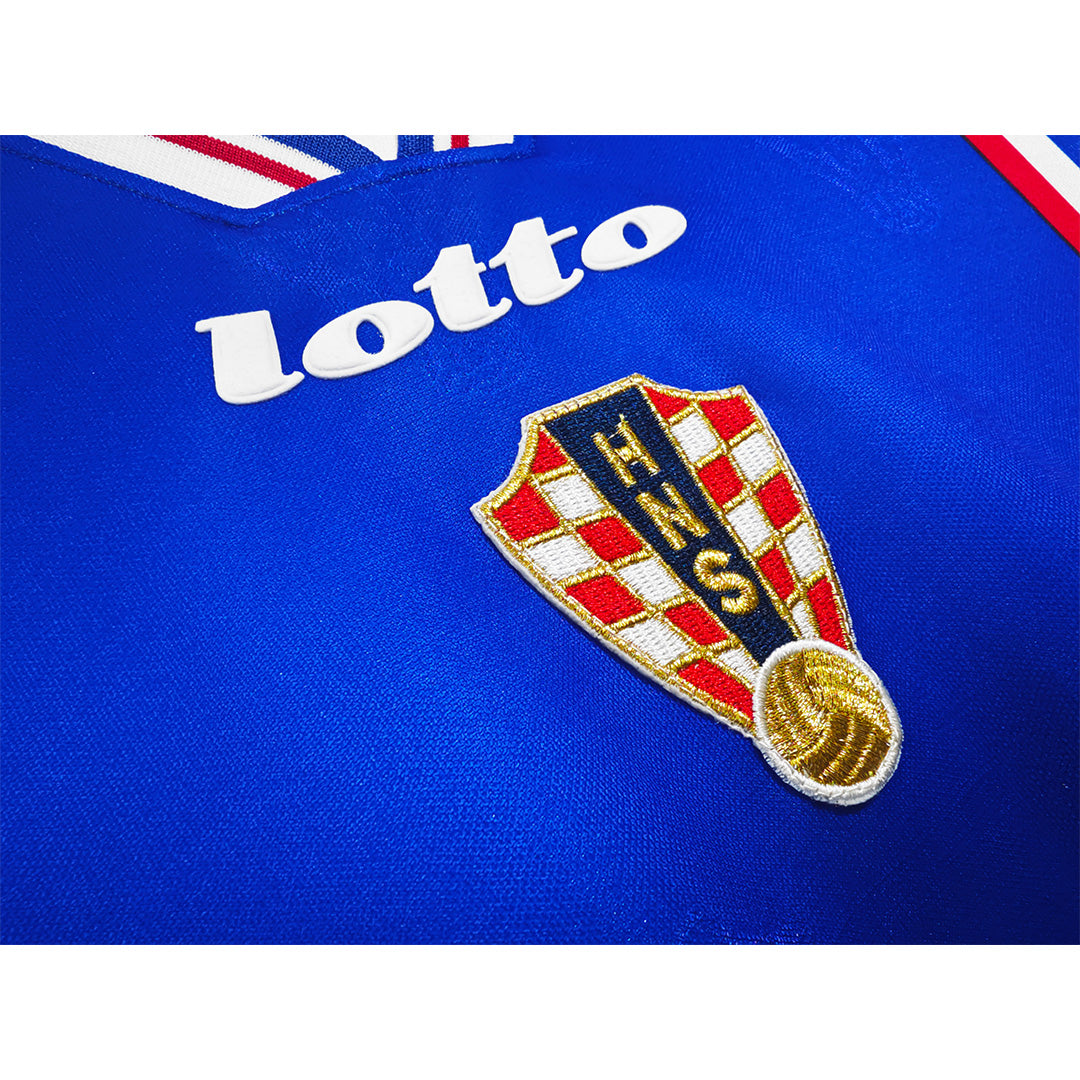 Croatia Idegenbeli Retro Futball Mez 1998 Kék