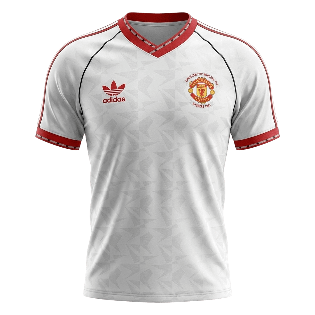 Manchester United Idegenbeli Retro Futball Mez 1991 Fehér 2025/26