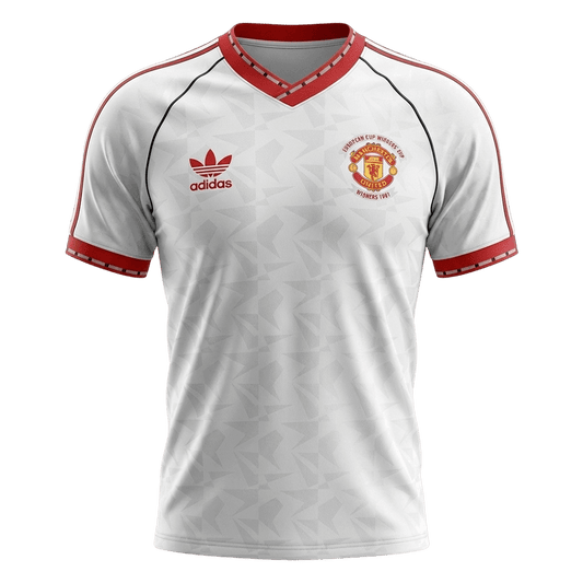 Manchester United Idegenbeli Retro Futball Mez 1991 Fehér 2025/26