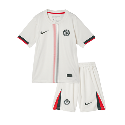 Gyerekek Chelsea Idegenbeli Soccer Mez Készlet(Mez+Rövidnadrág) 2025/26 Fehér