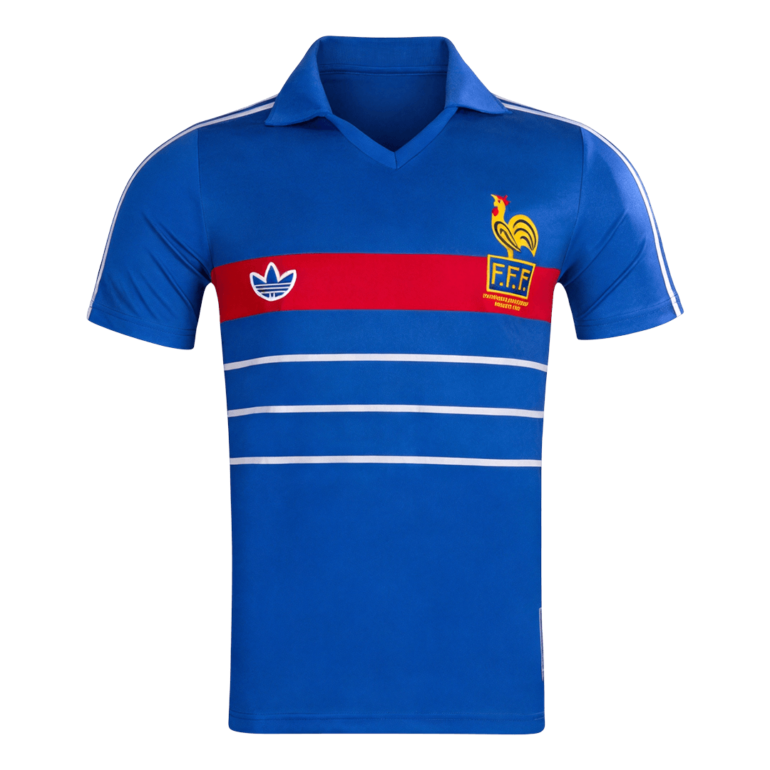 France Hazai Retro Futball Mez 1984 Kék
