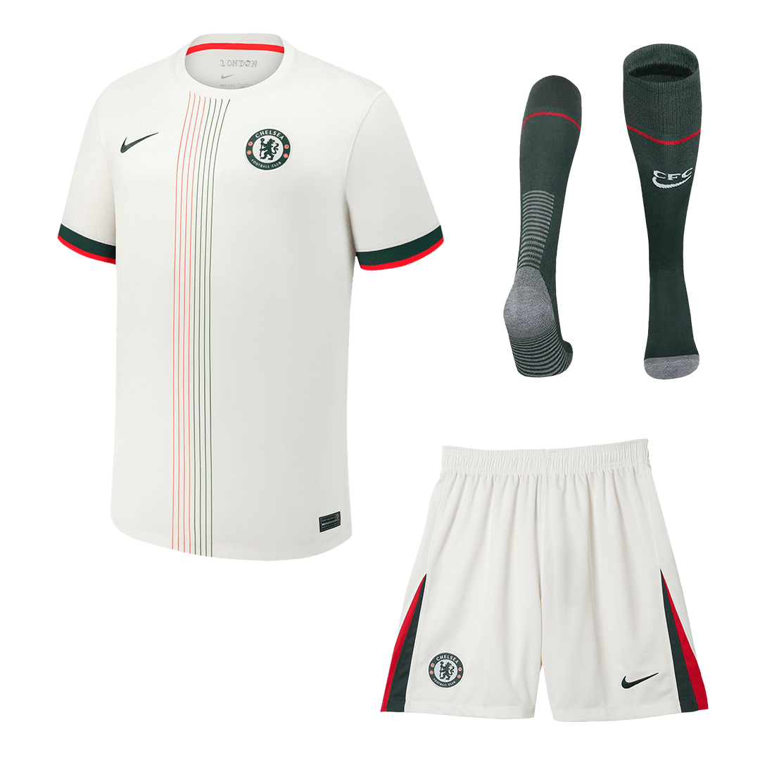 Chelsea Idegenben Mez Szett (Mez + Nadrág + Zokni) 2025/26- Fehér