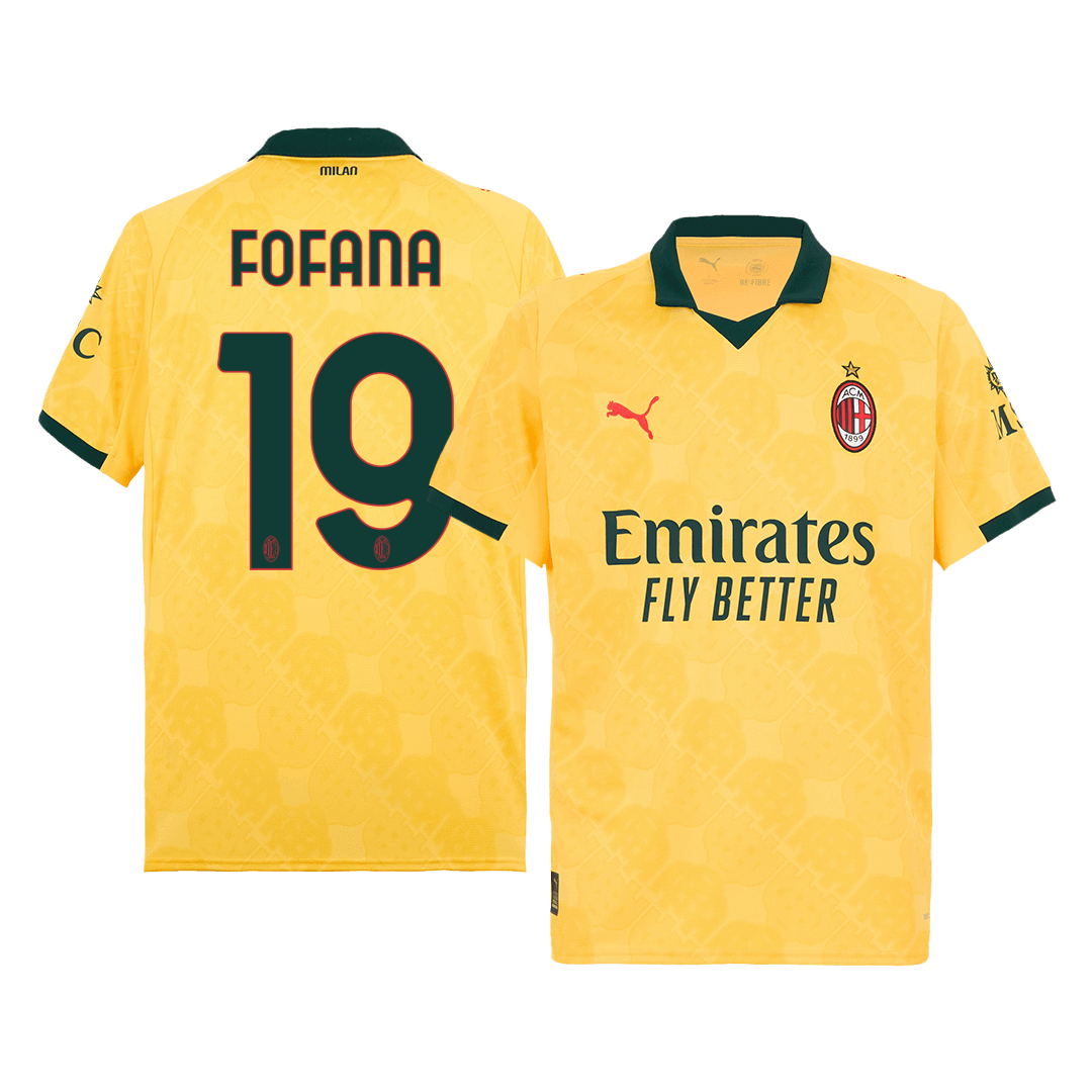 FOFANA #19 AC Milan Idegenbeli Harmadik Mez 2025/26 Sárga