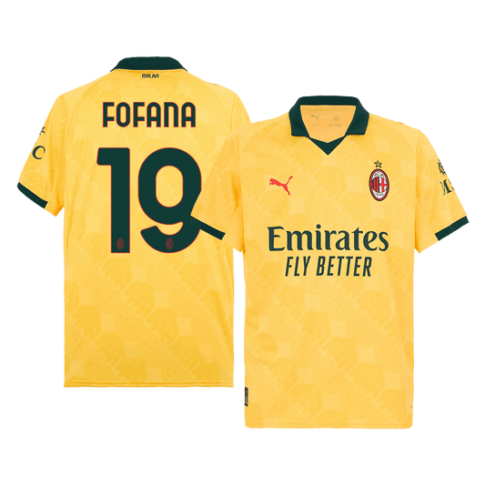 FOFANA #19 AC Milan Idegenbeli Harmadik Mez 2025/26 Sárga