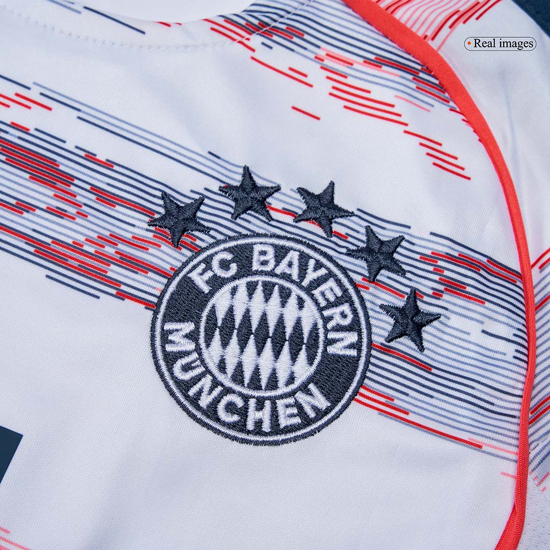 Gyerekek  Bayern Munich Idegenbeli Soccer Mez Készlet(Mez+Rövidnadrág) 2025/26 Fehér