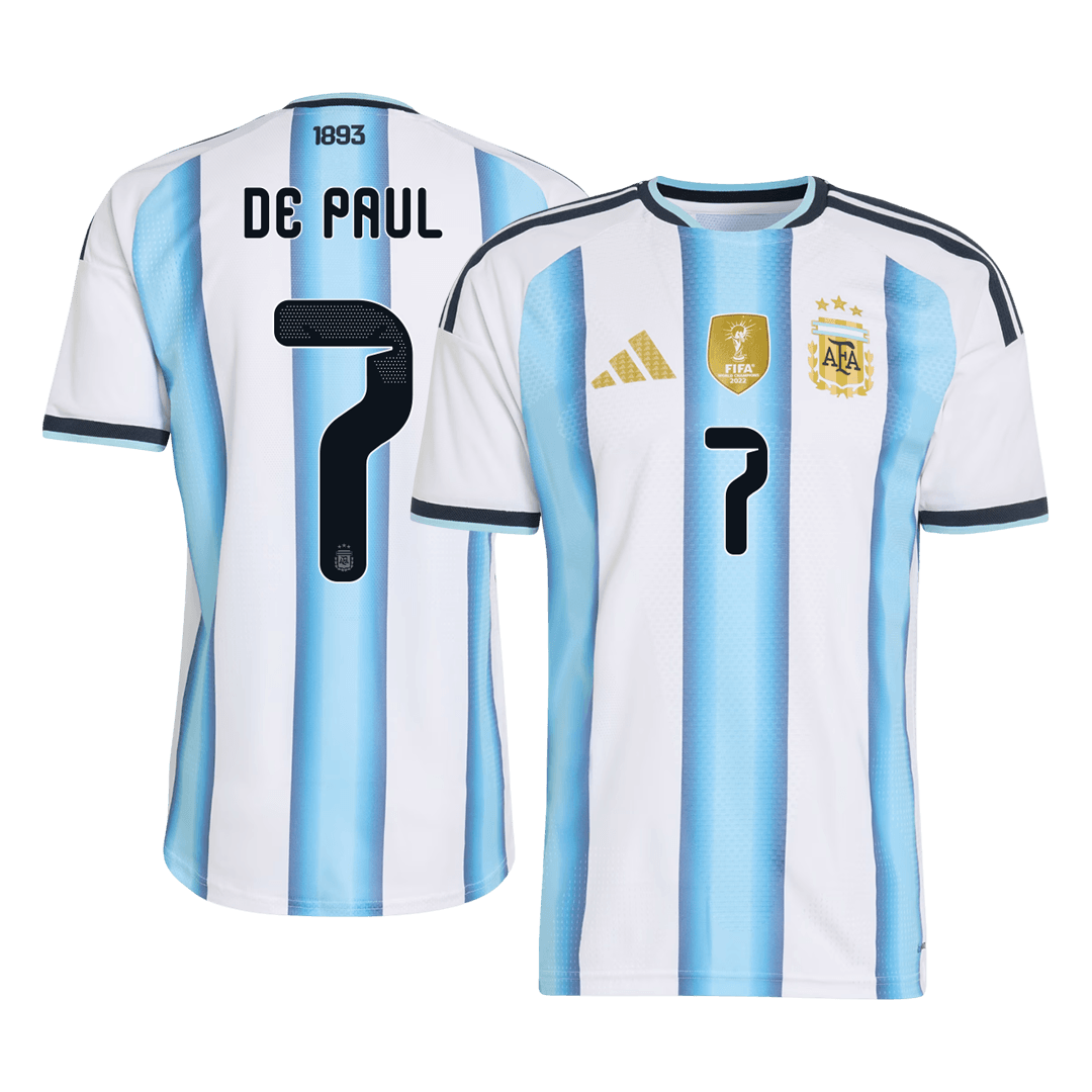 DE PAUL #7 Argentina Játékos Verzió Hazai Mez Világbajnoki 2026
