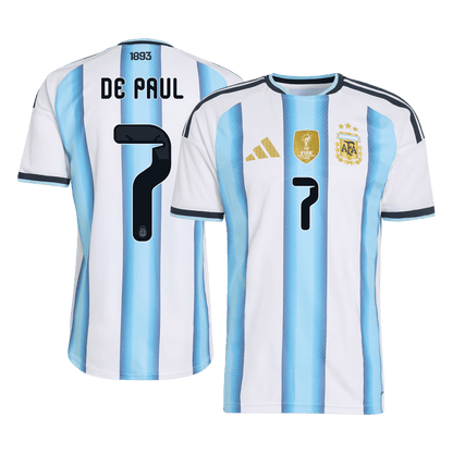 DE PAUL #7 Argentina Játékos Verzió Hazai Mez Világbajnoki 2026