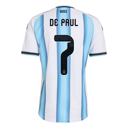 DE PAUL #7 Argentina Játékos Verzió Hazai Mez Világbajnoki 2026