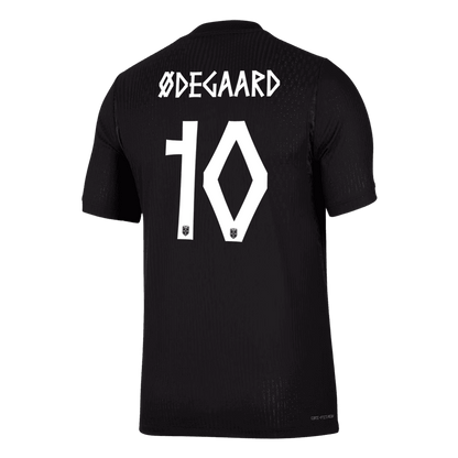 ØDEGAARD #10 Norvégia Játékos Verzió Idegenbeli Mez Világbajnoki 2026 Fekete