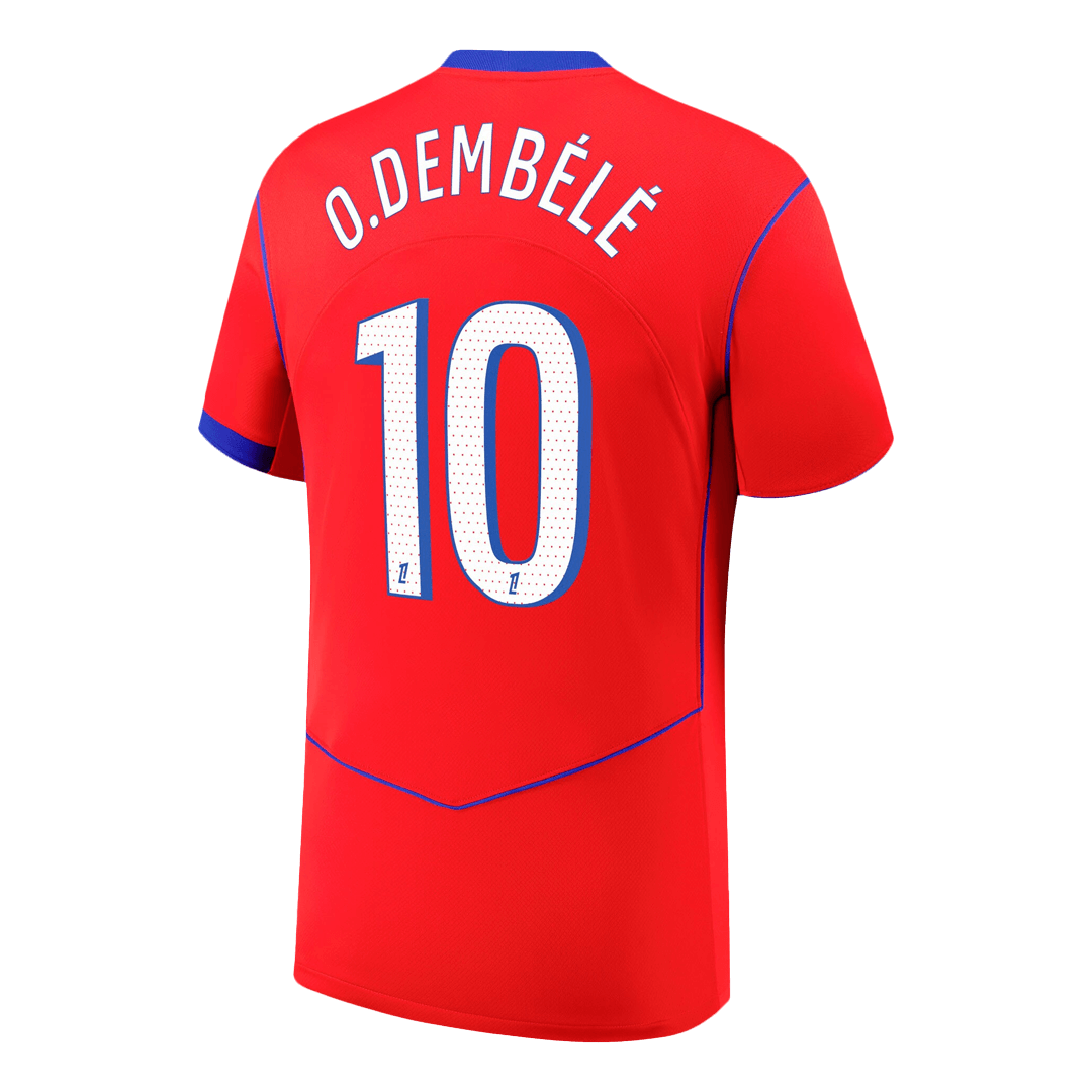 O.DEMBÉLÉ #10 PSG Idegenbeli Harmadik Mez 2025/26 Piros