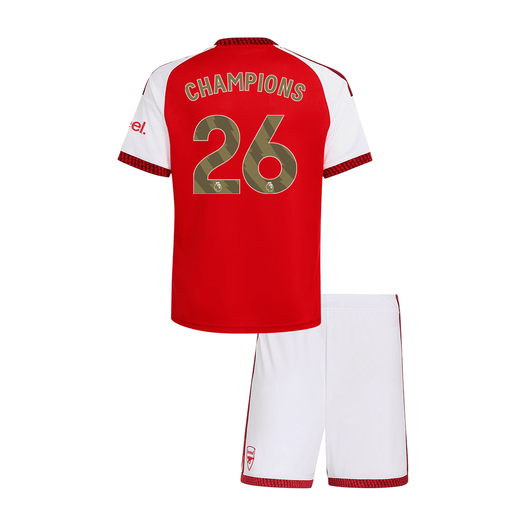 Arsenal CHAMPIONS #26 Gyerek Hazai Mez 2026/27 Piros