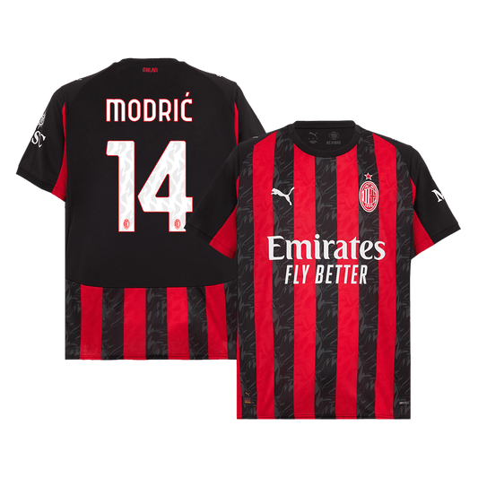 MODRIĆ #14 AC Milan Otthoni Soccer Mez 2025/26 Piros&Fekete