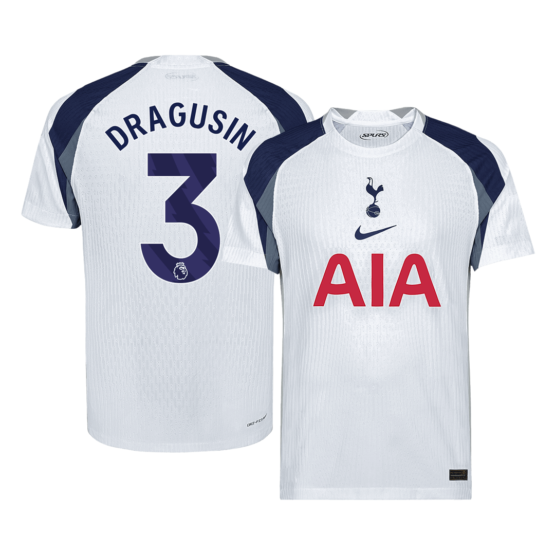 DRAGUSIN #3 Tottenham Hotspur Játékos Otthon Mez 2025/26 Fehér