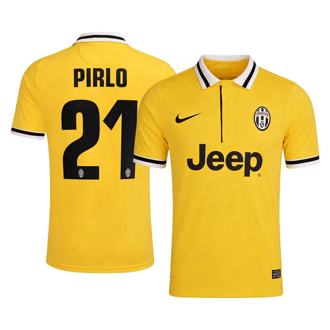 PIRLO #21 Juventus Idegenbeli Retro Futball Mez 2013/14 Sárga