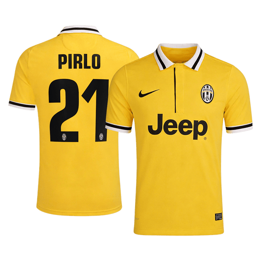 PIRLO #21 Juventus Idegenbeli Retro Futball Mez 2013/14 Sárga