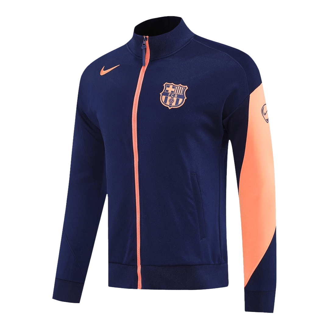 Barcelona Kabát Szett (Dzseki + Nadrág) Edzés Dzseki 2025/26 Sötétkék & Narancs