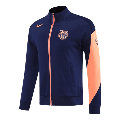 Barcelona Kabát Szett (Dzseki + Nadrág) Edzés Dzseki 2025/26 Sötétkék & Narancs
