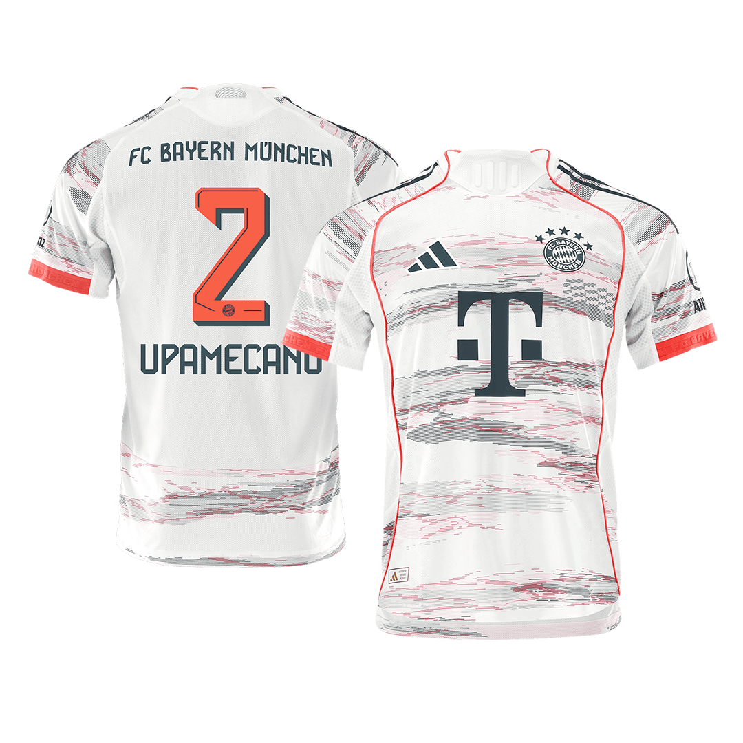 UPAMECANO #2 Bayern Munich Játékos Idegenbeli Mez 2025/26 Fehér